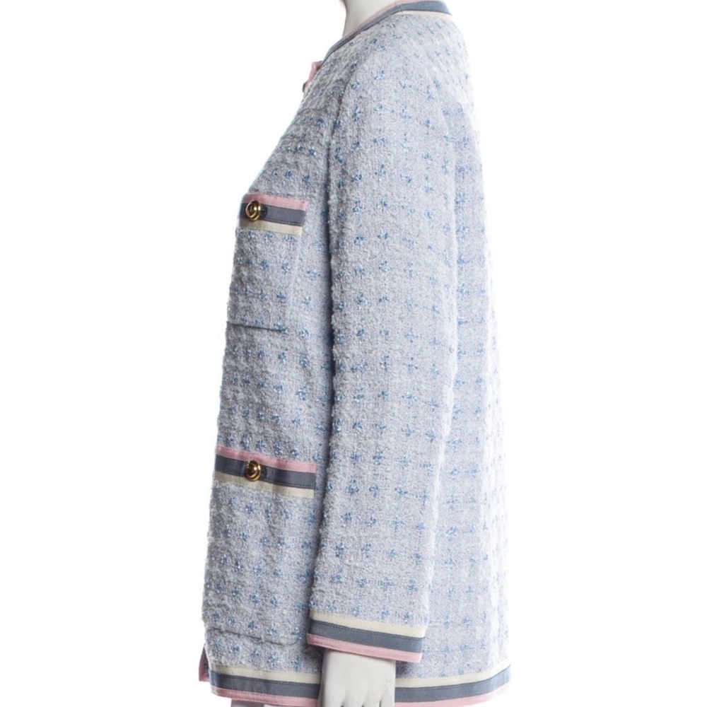 Gucci Blue and Pink Blazer with Textured Design - Picture 5 of 12